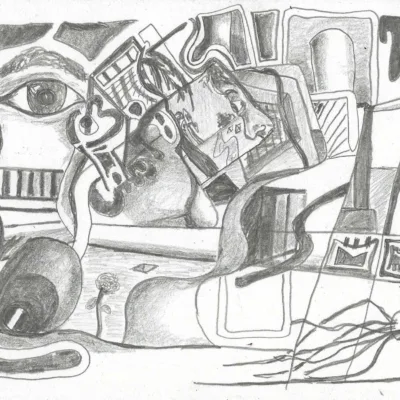 drawing by israeli artist isaac cohen